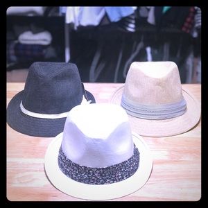Three summer fedoras